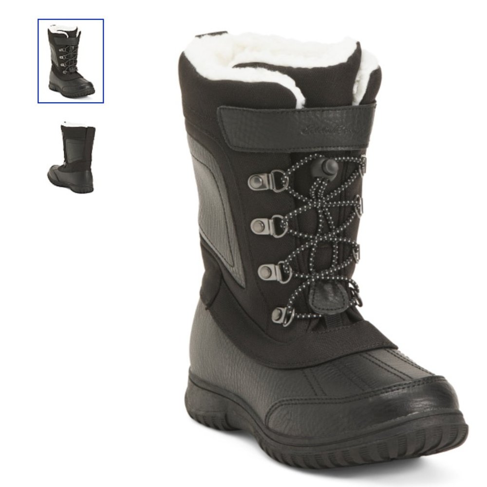EDDIE BAUER Kids Waterproof Toggle Duck Boots Winter (Little Kid / boy ) size 1